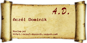 Aczél Dominik névjegykártya