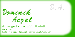 dominik aczel business card